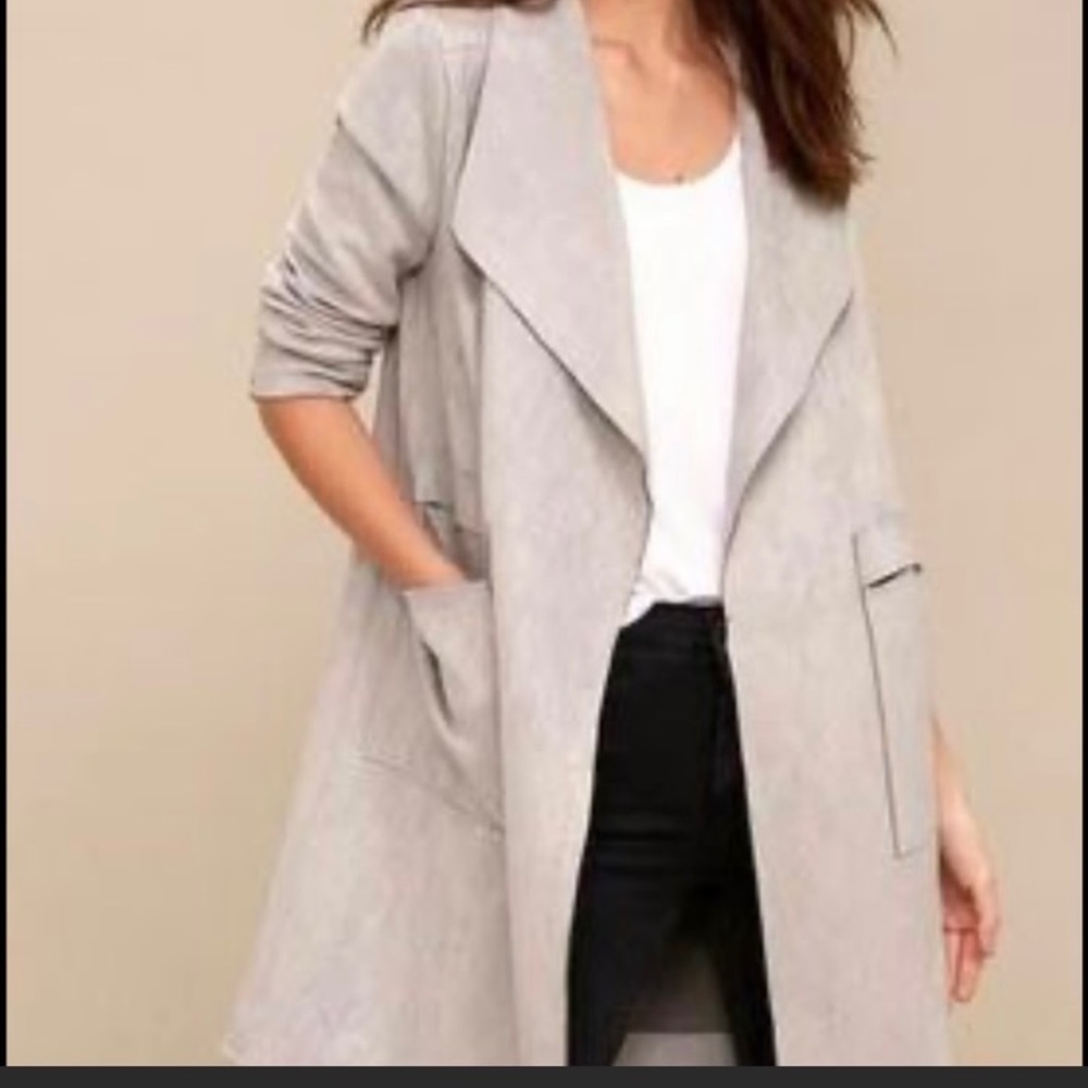 Lulus long grey blazer